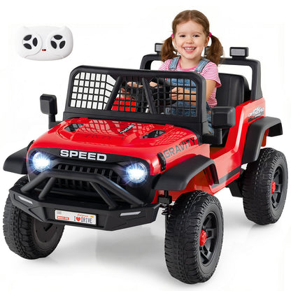 24V Ride On Car for Kids with Parent Remote Control and Music-Red