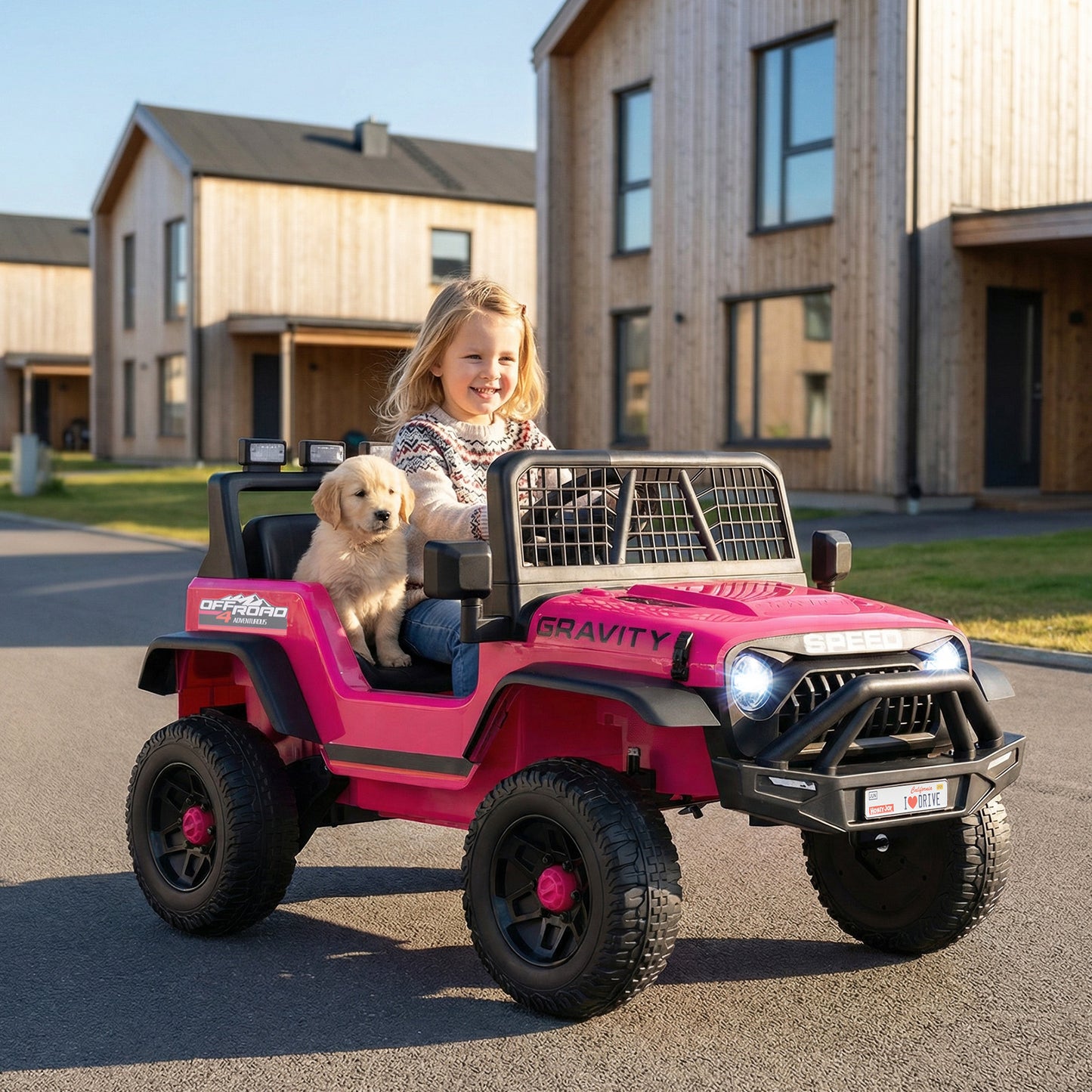 24V Ride On Car for Kids with Parent Remote Control and Music-Pink
