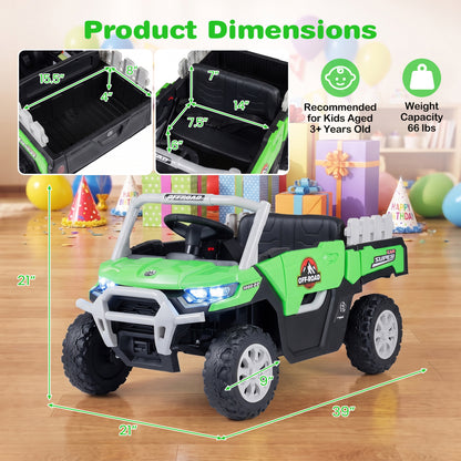 24V Ride On Dump Truck with Remote Control and Music
