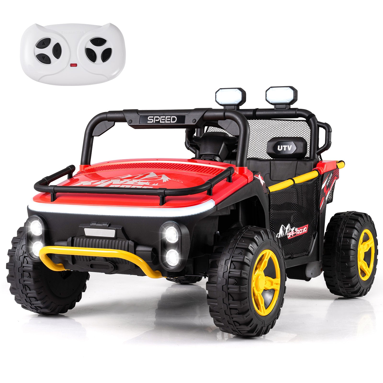 24V Ride on Toy for Kids 2 Seater Ride on Truck Car with Horn Music Story-Red