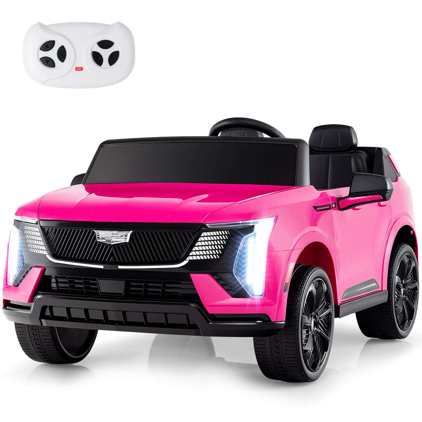 24V Ride on Truck 2-Seater Licensed Cadillac with Remote Control-Pink