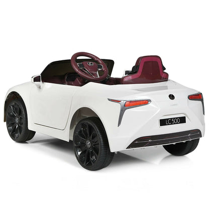 Kids Ride Lexus LC500 Licensed Remote Control Electric Vehicle-Black - White