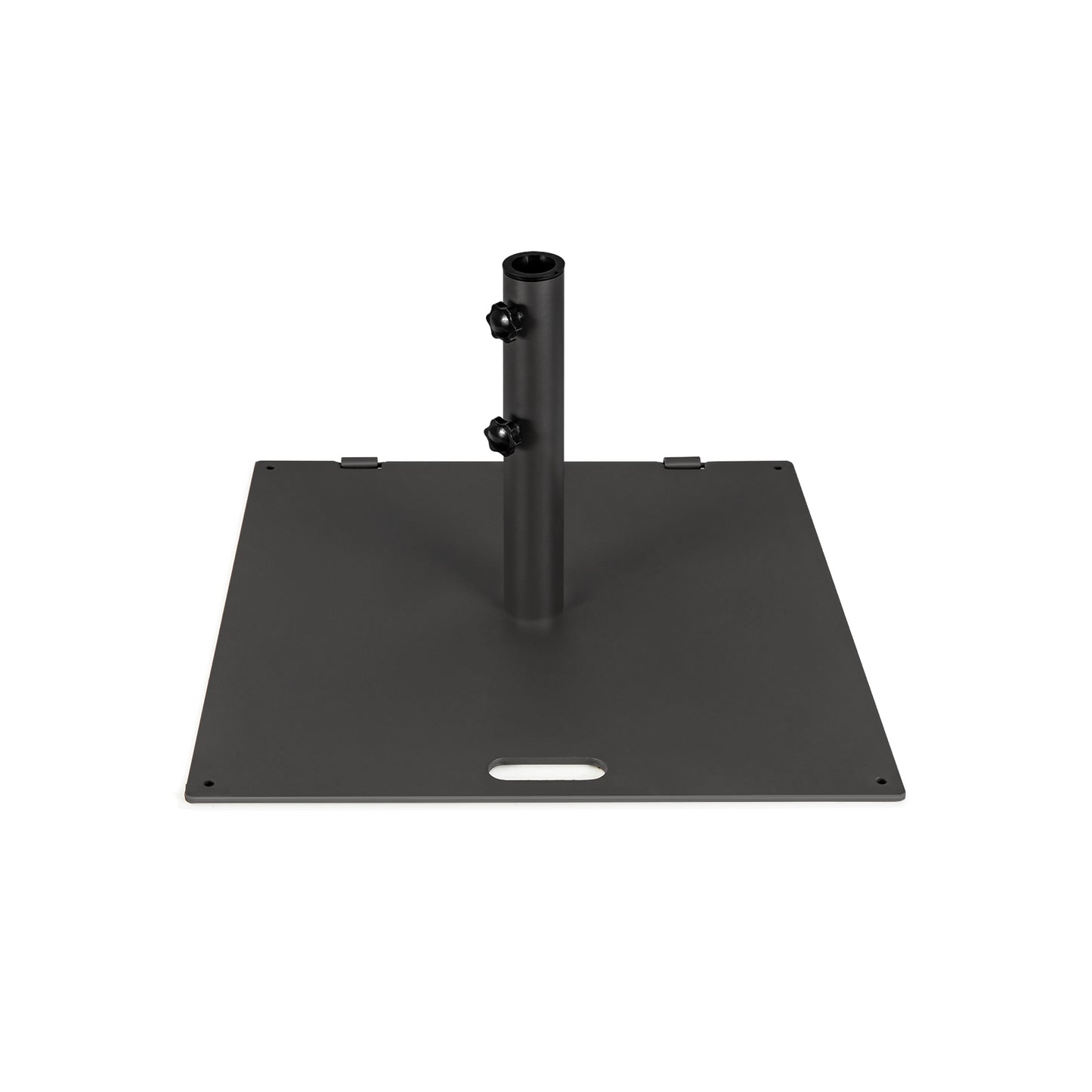 24 Inch Square Patio Umbrella Base 50 LBS Weighted-Black - Black