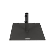 24 Inch Square Patio Umbrella Base 50 LBS Weighted-Black - Black