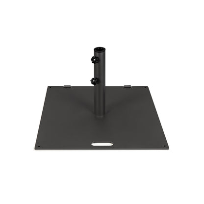 24 Inch Square Patio Umbrella Base 50 LBS Weighted-Black - Black