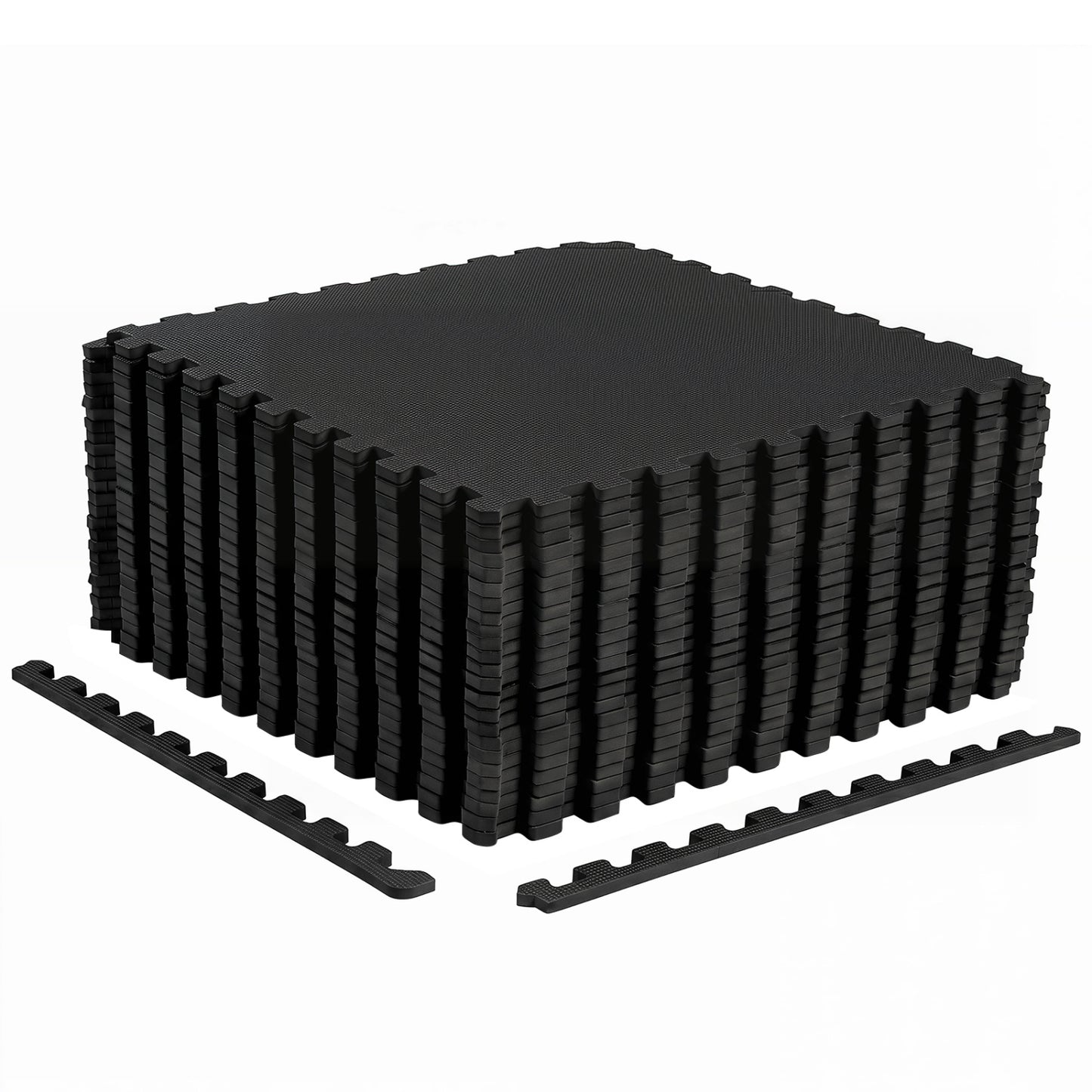 Interlocking EVA Foam Floor Tiles 24-Pack with Borders