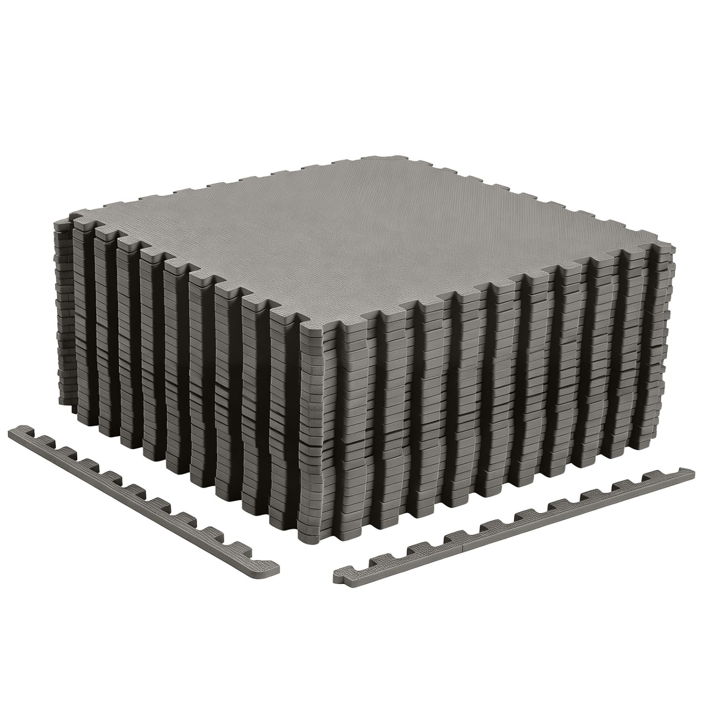 Interlocking EVA Foam Floor Tiles 24-Pack with Borders