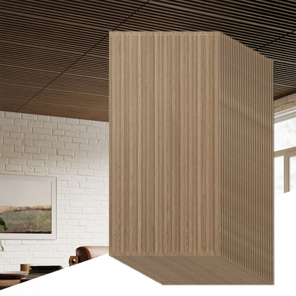 24-Pack PVC Slat Wall Panels for Interior Wall Decoration for Living Room and TV Background