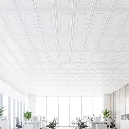24 Pieces Ceiling Tiles Decorative PVC Ceiling Covering Panels
