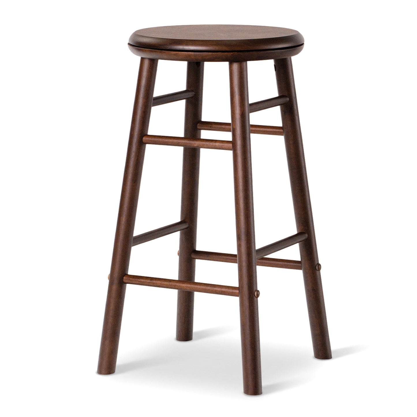 24" Swivel Bar Stools Set of 2 with Footrests