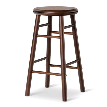 24" Swivel Bar Stools Set of 2 with Footrests