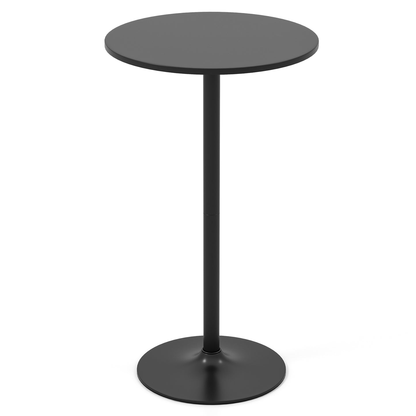 24 Inch Modern Style Round Cocktail Table with Metal Base and MDF Top-1 Piece - 1 Piece