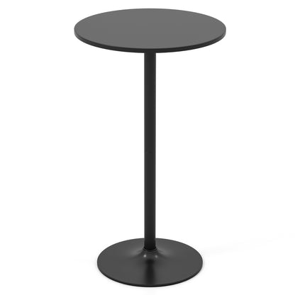 24 Inch Modern Style Round Cocktail Table with Metal Base and MDF Top-1 Piece - 1 Piece