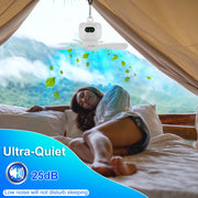 Rechargeable Tent Fan with Light