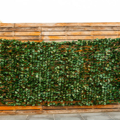 Faux Ivy Leaf Decorative Privacy Fence-59 x 95 Inch - 40 X 95 Inch