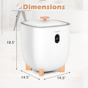 25L Towel Warmer Bucket with 2 Temperature Settings and Auto Shut Off-White