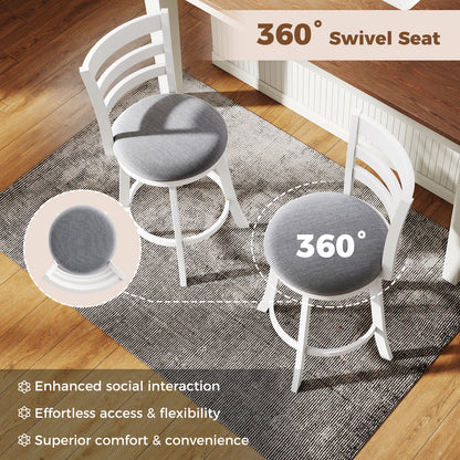 25"/30.5" Swivel Barstools Set of 2 360¬∞ Rotating Bar/Counter Height Chairs with Upholstered Seat-25 Inch