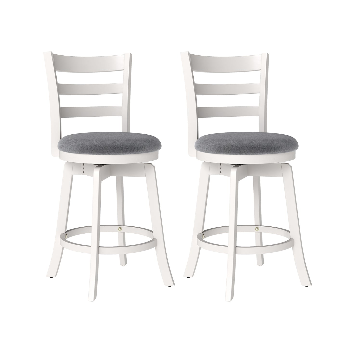 25"/30.5" Swivel Barstools Set of 2 360¬∞ Rotating Bar/Counter Height Chairs with Upholstered Seat-25 Inch