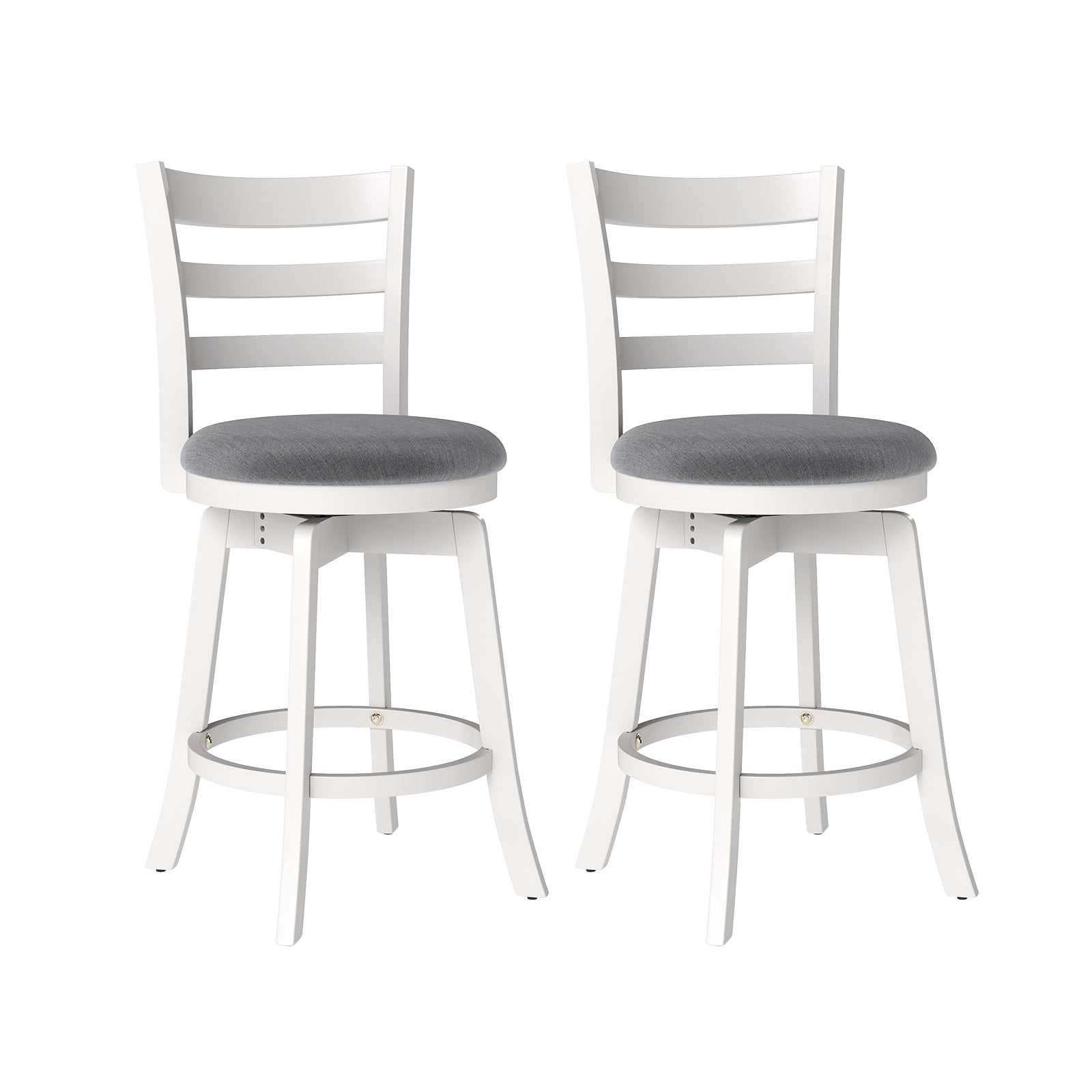 25"/30.5" Swivel Barstools Set of 2 360¬∞ Rotating Bar/Counter Height Chairs with Upholstered Seat-25 Inch