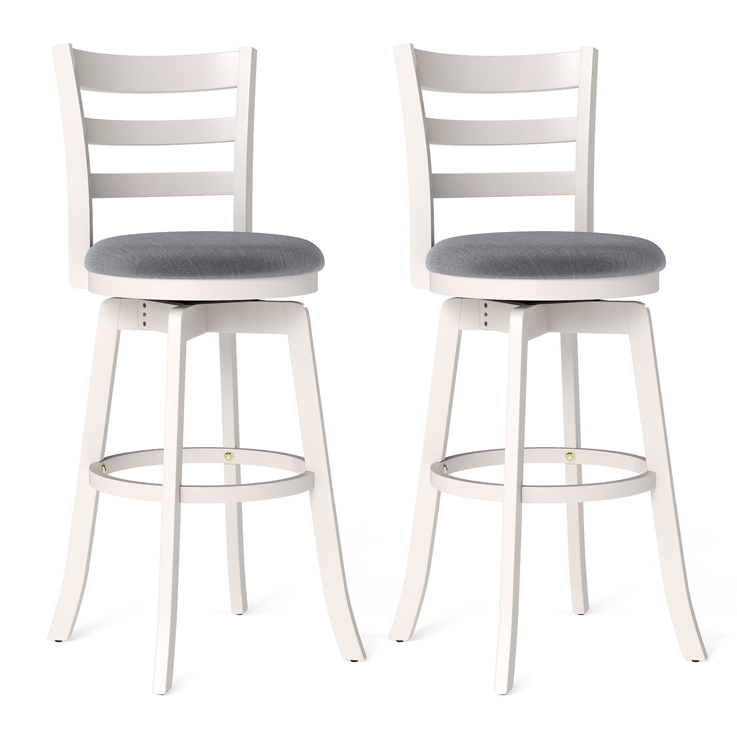 25"/30.5" Swivel Barstools Set of 2 360¬∞ Rotating Bar/Counter Height Chairs with Upholstered Seat-30.5 Inch