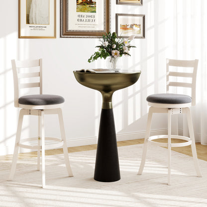 25"/30.5" Swivel Barstools Set of 2 360¬∞ Rotating Bar/Counter Height Chairs with Upholstered Seat-30.5 Inch