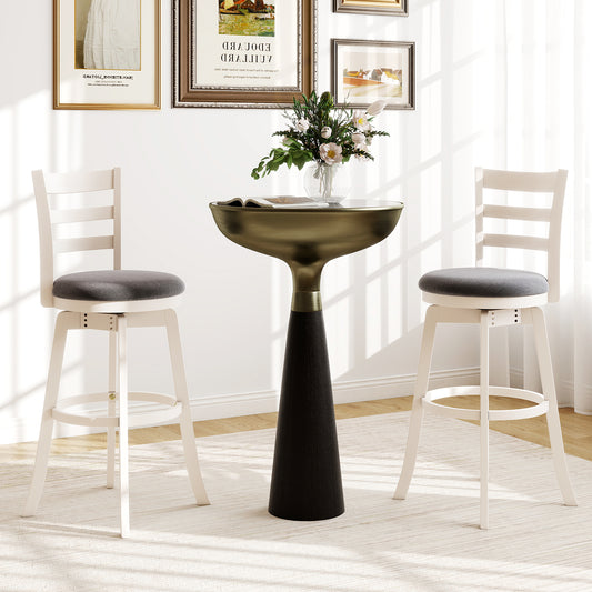 25"/30.5" Swivel Barstools Set of 2 360¬∞ Rotating Bar/Counter Height Chairs with Upholstered Seat-30.5 Inch