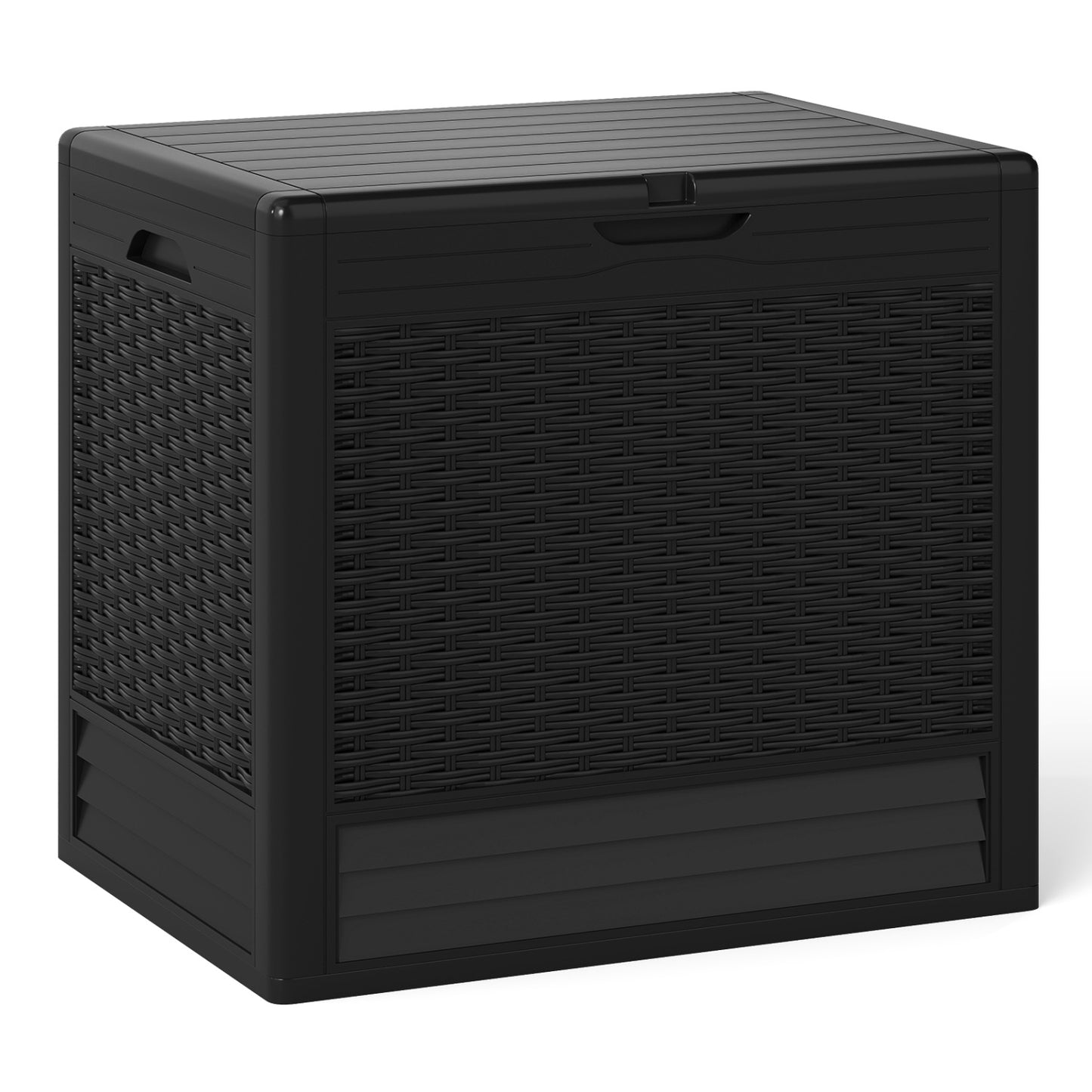 25 Gallon Outdoor Storage Box with Rattan Pattern