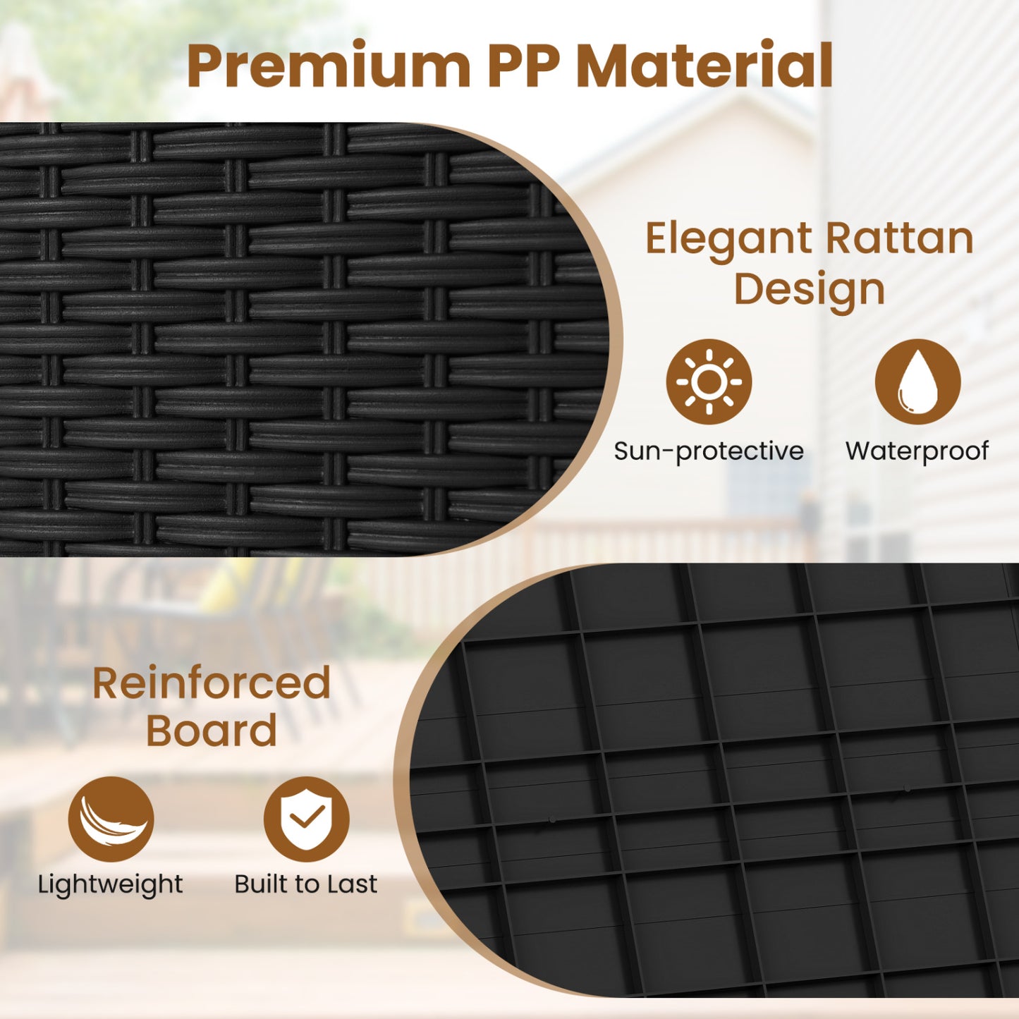 25 Gallon Outdoor Storage Box with Rattan Pattern