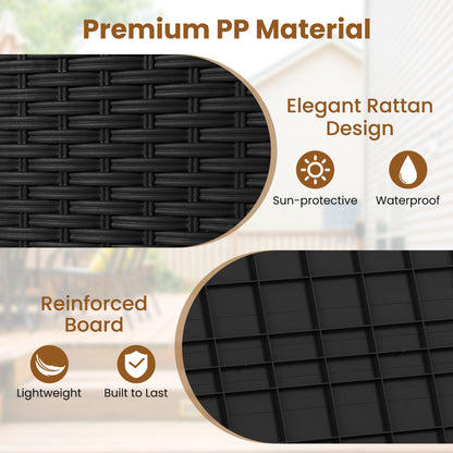 25 Gallon Outdoor Storage Box with Rattan Pattern