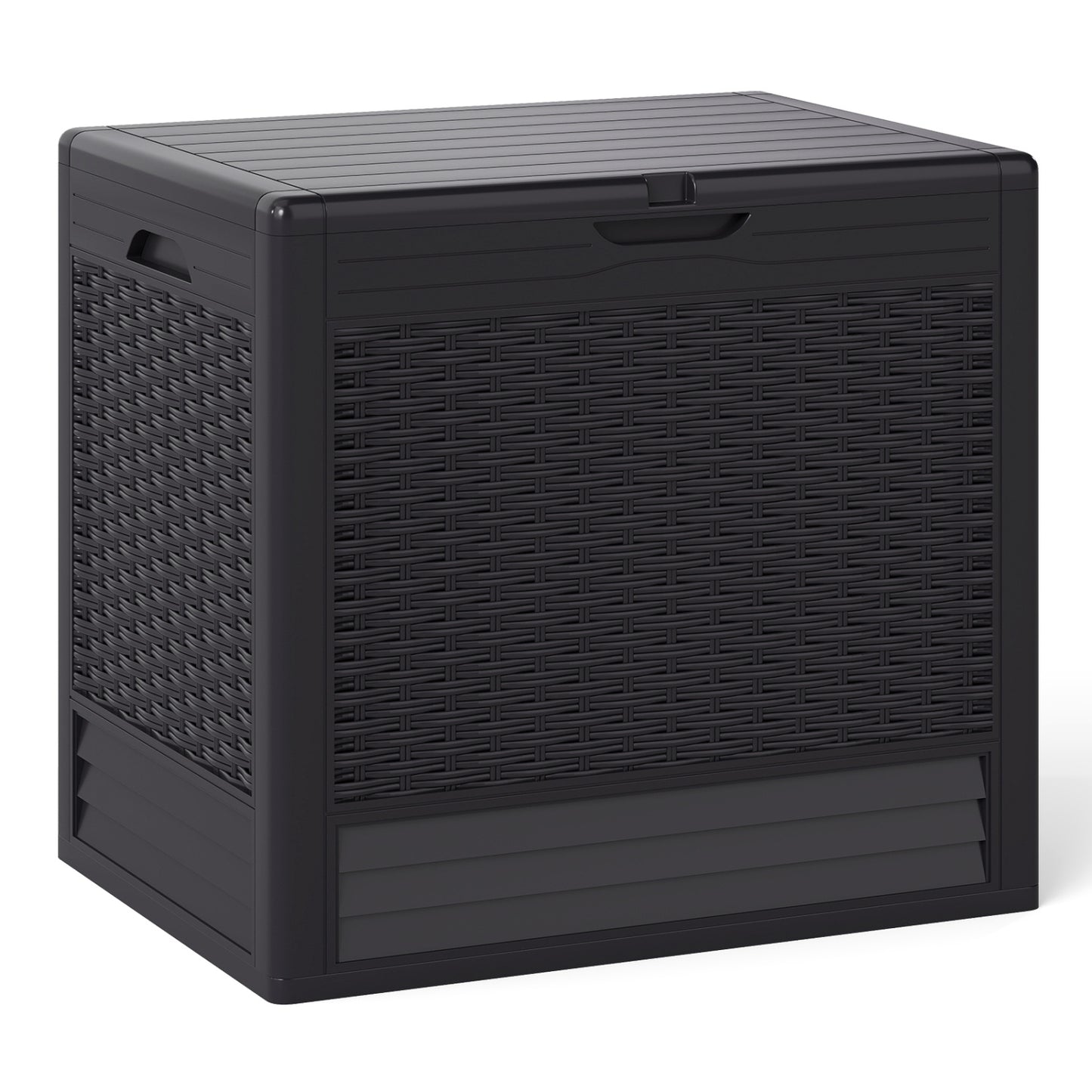 25 Gallon Outdoor Storage Box with Rattan Pattern