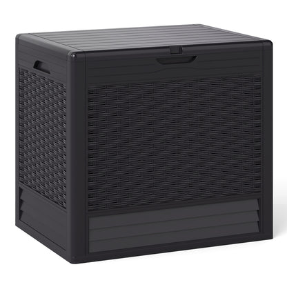 25 Gallon Outdoor Storage Box with Rattan Pattern