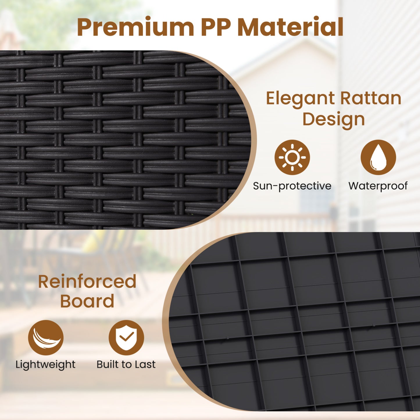 25 Gallon Outdoor Storage Box with Rattan Pattern