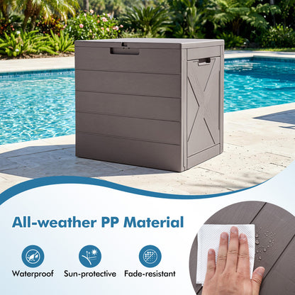 25 Gallon Outdoor Storage Deck Box with Locking Lid