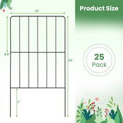 25 Pack Rustproof Decorative Garden Fence Set for Dog Flower bed