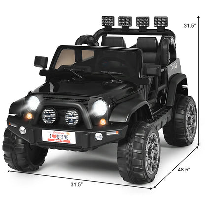 12V 2-Seater Ride on Car Truck with Remote Control and Storage Room