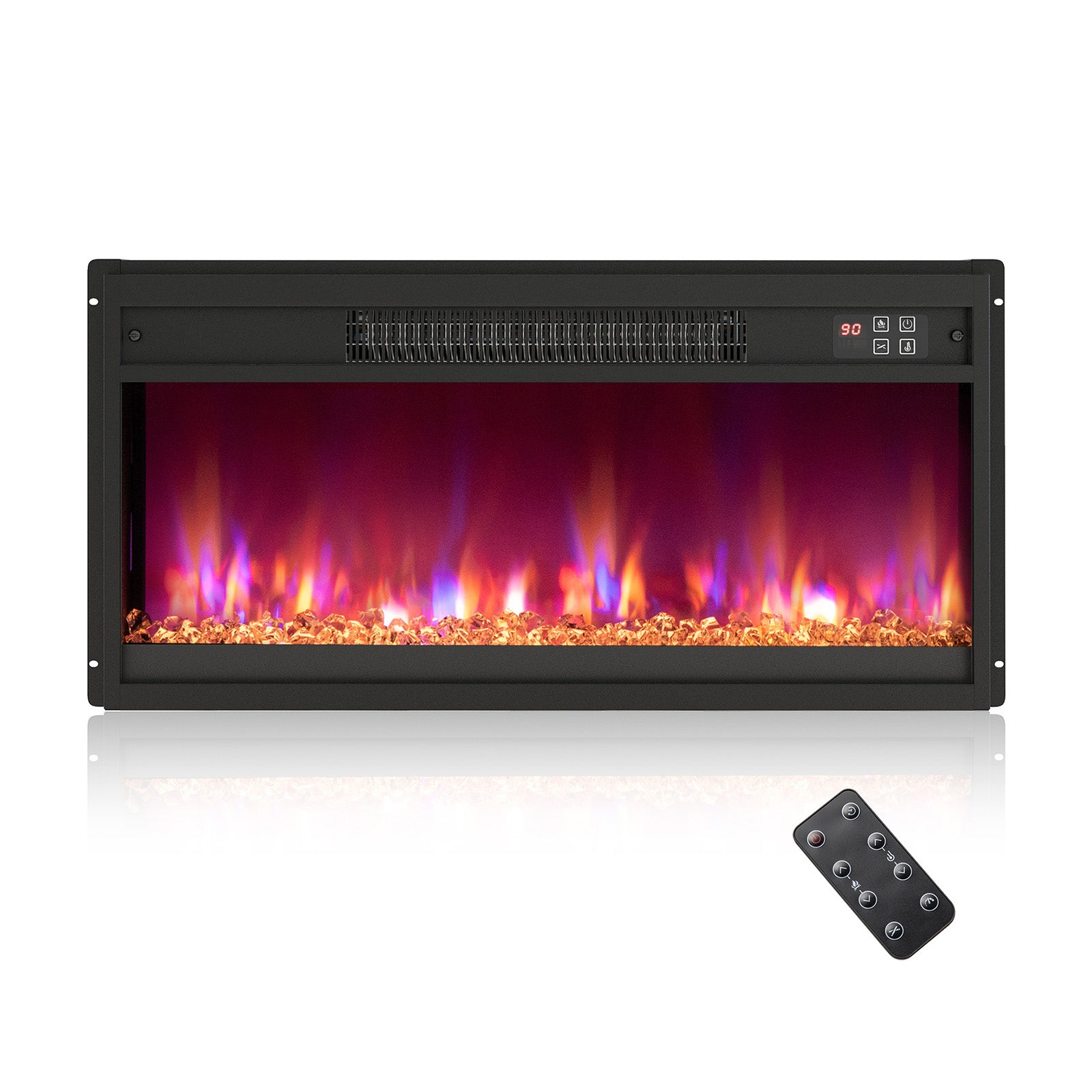 18/23/26 Inch 1500W Electric Fireplace Insert with Remote Control-18 inches - 26 Inches