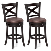 26/30 Inch Swivel Bar Stools Set of 2 Bar Chairs with Padded Seat-26 inches