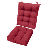 2Pcs Rocking Chair Cushion Upper And Lower Back