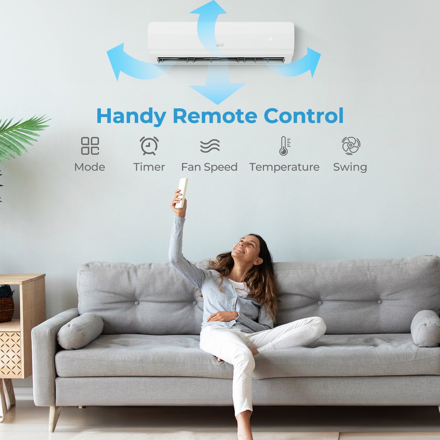 27000 BTU 2 Zone 19 SEER2 Mini Split AC with Heat Pump-9K + 9K