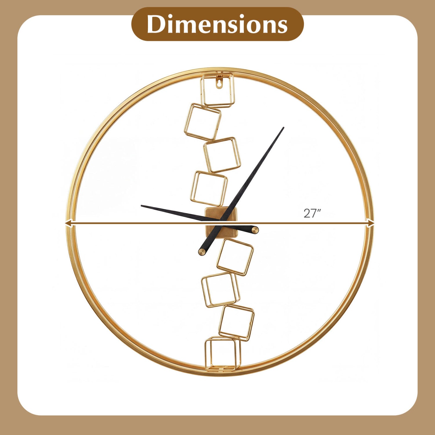 27 Inch Large Wall Clock for Living Room Bedroom Kitchen