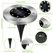 4Pcs Solar Powered Ground Light Outdoor