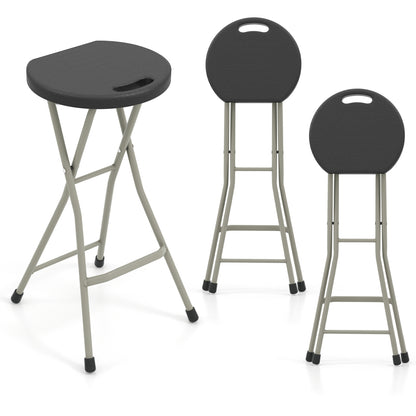 Portable Folding Stool 28 Inch - 330 lbs Capacity (2 Pack)