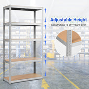 72 Inch Storage Shelf Steel Metal 5 Levels Adjustable Shelves