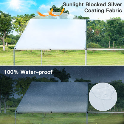Large Walk in Shade Cage Chicken Coop with Roof Cover-20' - 20'