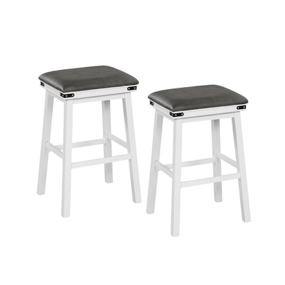 Set of 2 24/30 Inch Dining Bar Stool with Acacia Wood Frame-30 inches - 30 Inches