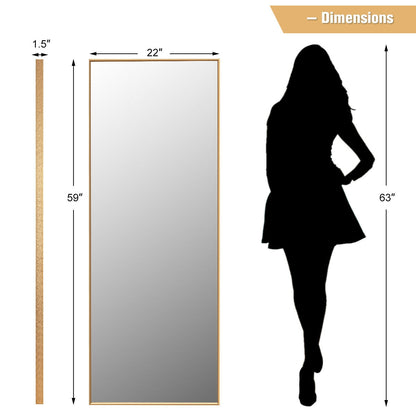 59 Inch Full Length Mirror Large Rectangle Bedroom Mirror