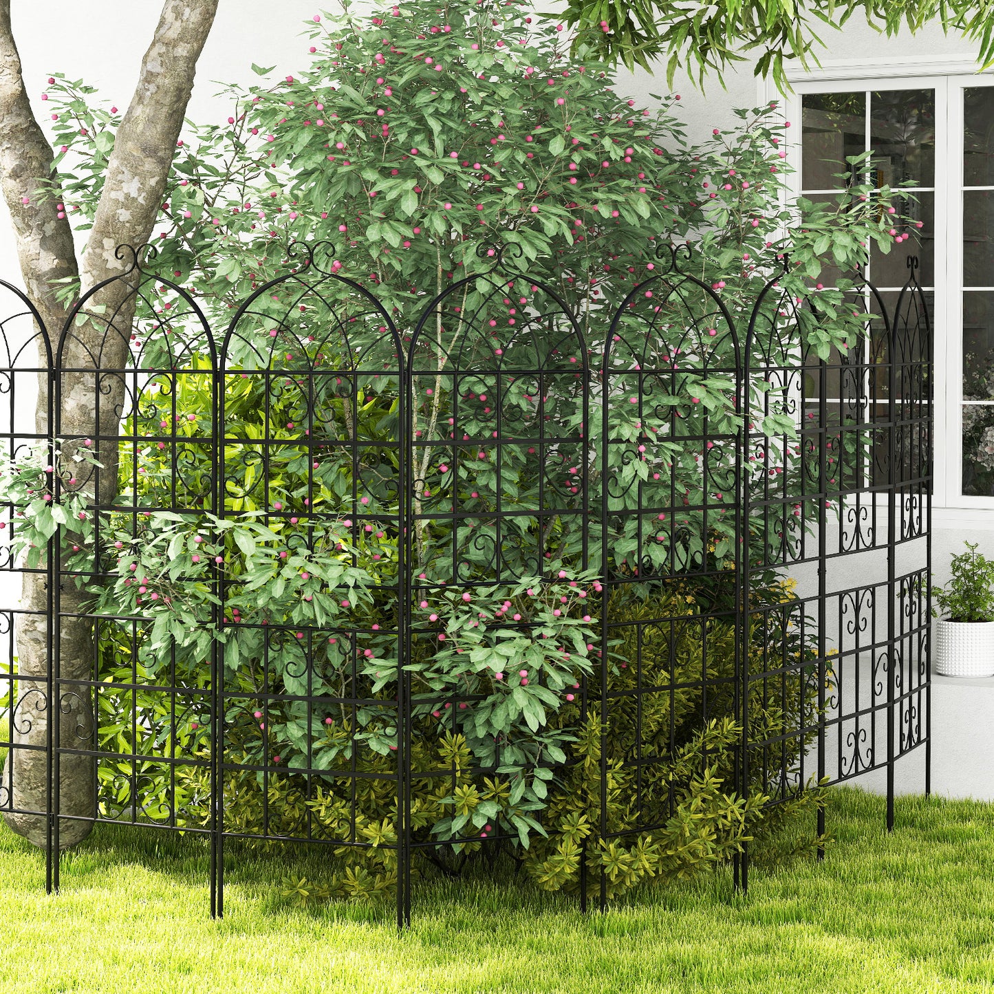 2/4 Pack 71 x 20 Inch Metal Garden Trellis for Climbing Plants-Set of 2