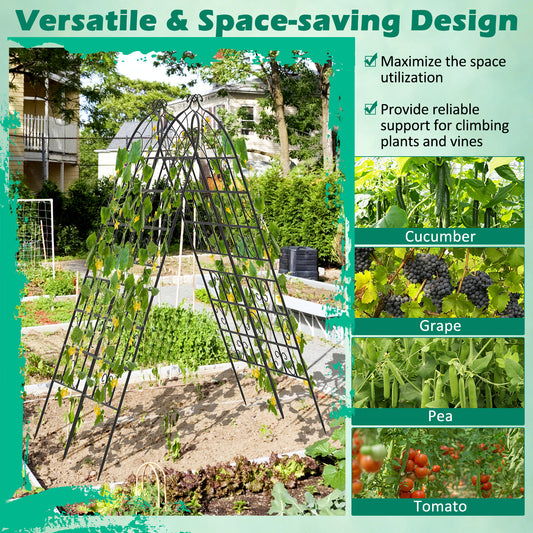 2/4 Pack 71 x 20 Inch Metal Garden Trellis for Climbing Plants-Set of 4