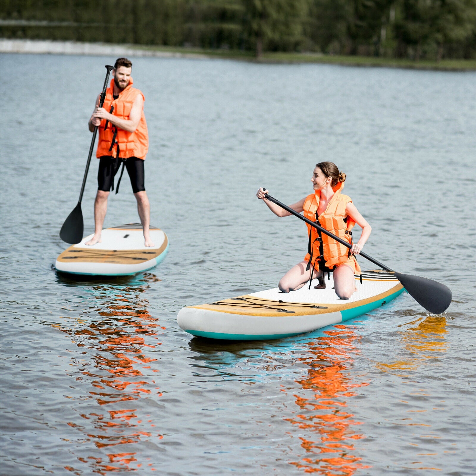 11 Feet Inflatable Stand up Paddle Board Surfboard SUP with Bag
