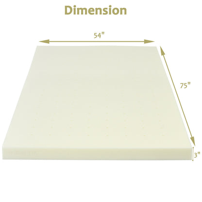 3-Inch Bed Mattress Topper Air Cotton for All Night‚Äôs Comfy Soft Mattress Pad-Full Size